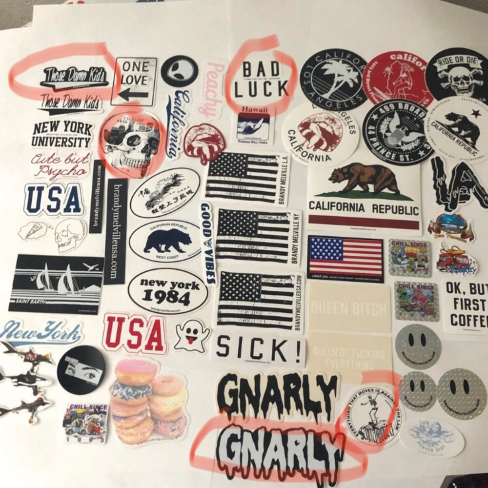 Customize your own Brandy Melville sticker bundle!